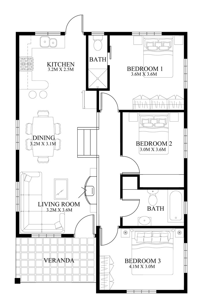 4 BHK Floor Plan